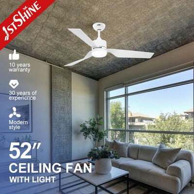 سعر جيد مروحة سقف ABS 52 بوصة مع مصباح LED محرك DC التصميم الحديث متصل